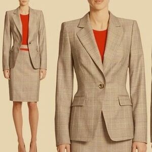 New ESCADA Belkisa Houndstooth Blazer Virgin Wool 6 MSRP $1850